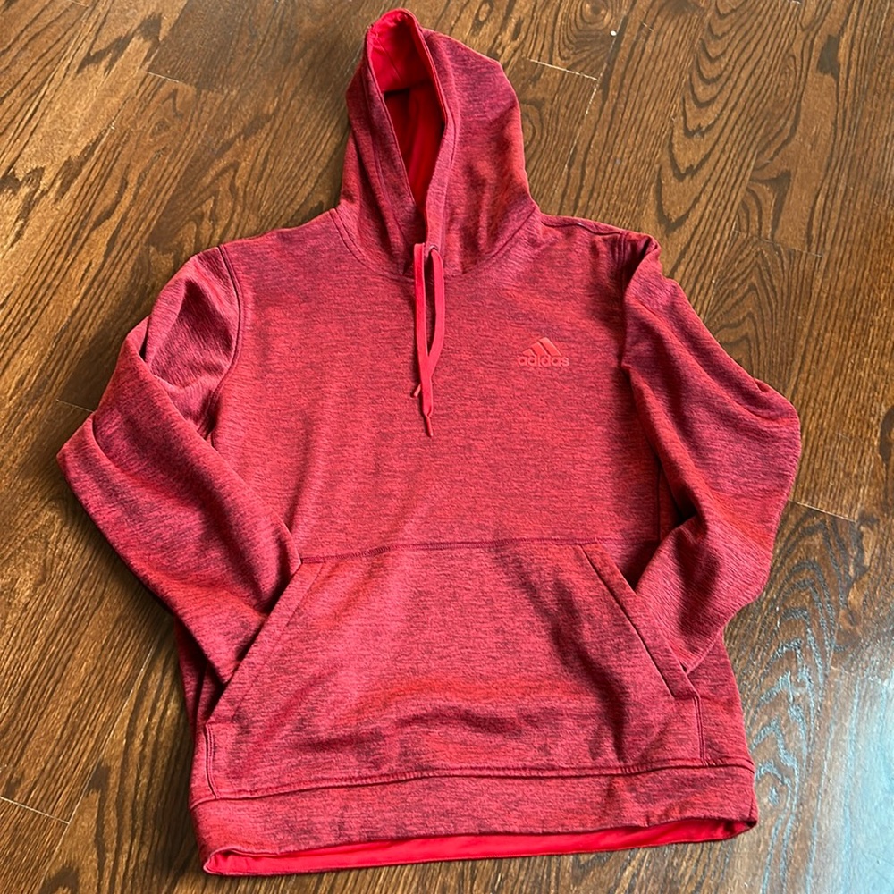 Men’s adidas pull over climawarm hoodie size L perfect condition
